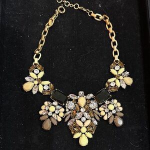 Elegant Gold and Brown Statement Necklace